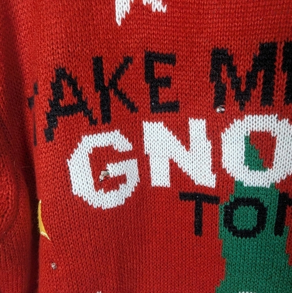 π
β¨ "Take Me Gnome Tonight" Light-Up Ugly Christmas Sweater - Lights up! ππ‘ - Picture 4 of 8